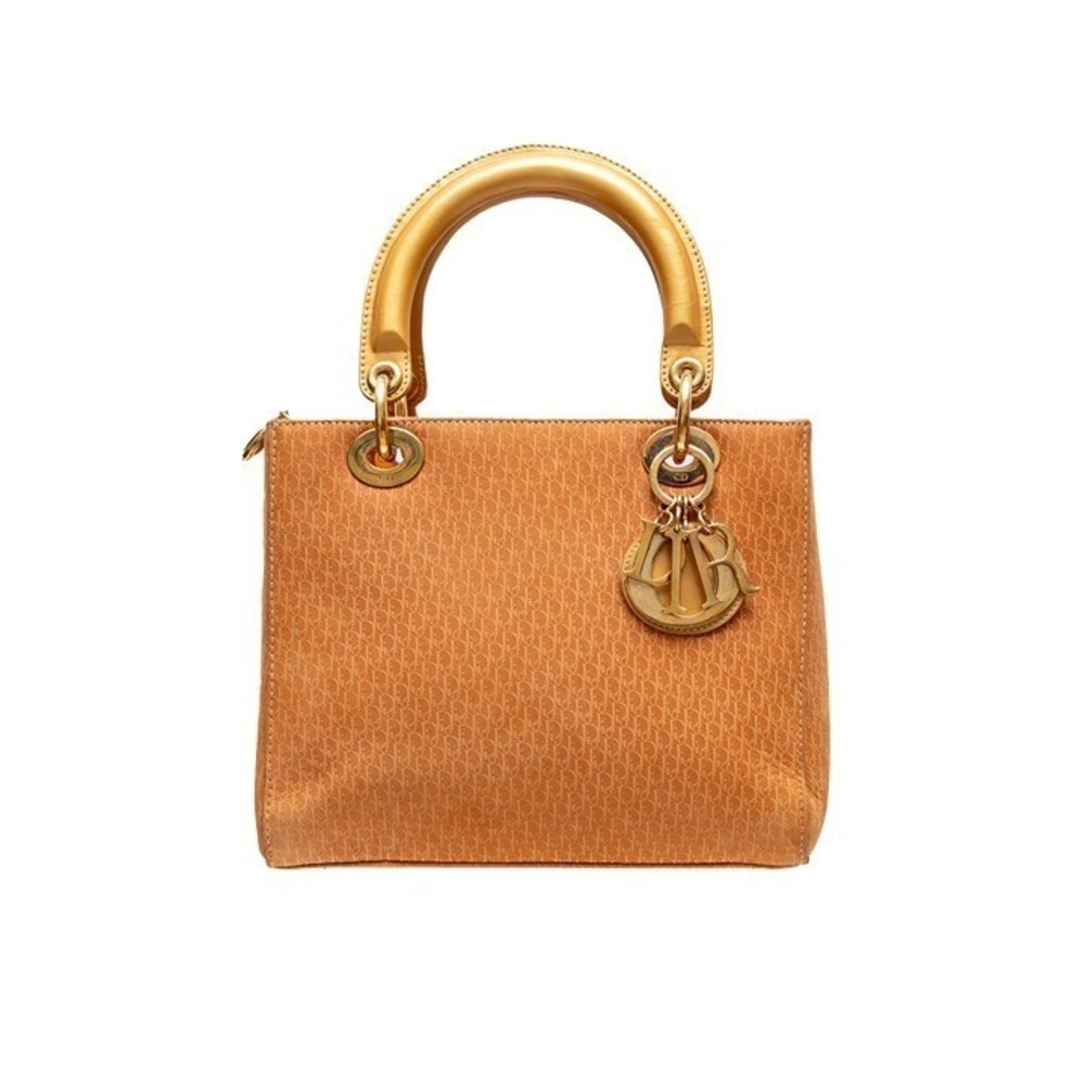 Christian Dior Diorissimo Lady Dior Suede Top Handle Bag 2001 Galliano Vintage